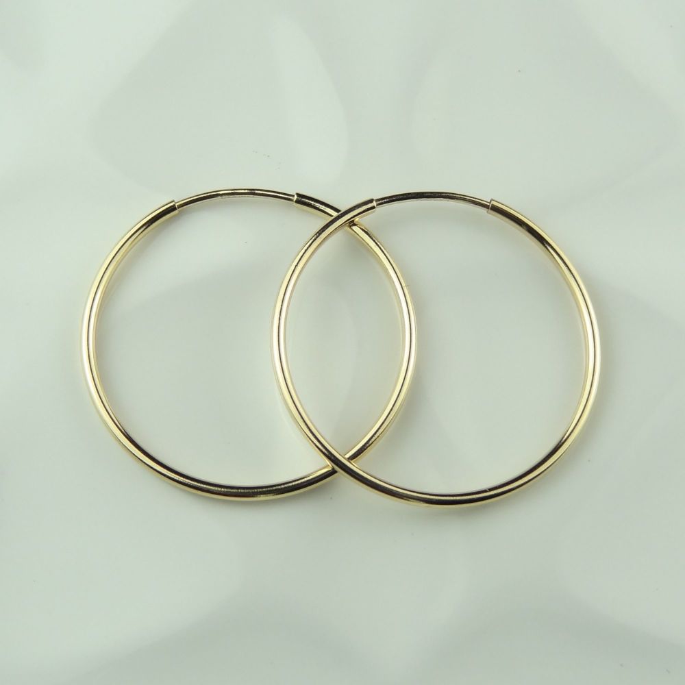 24mm 14k gold filled hoop earrings, in a gift box