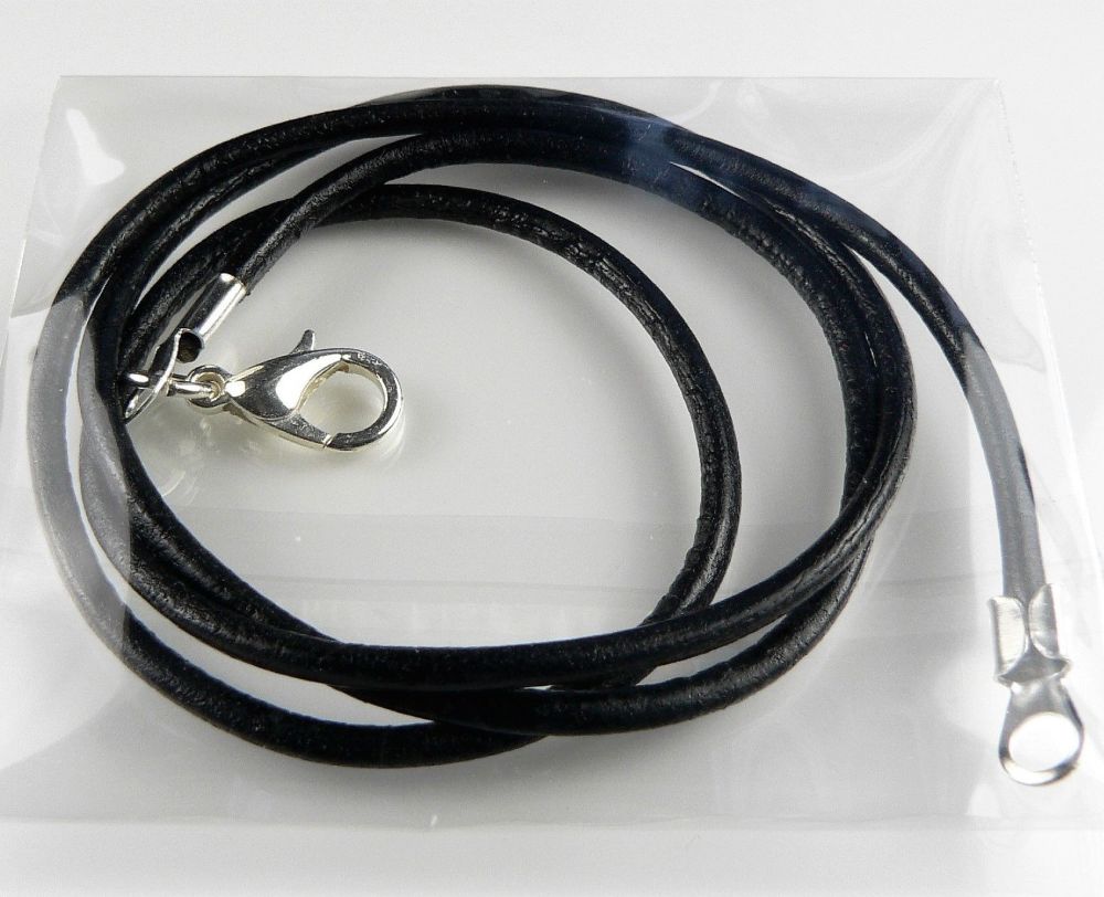 3.6cm multi-coloured genuine Dichroic glass pendant, with leather cord & gift box (#8866)