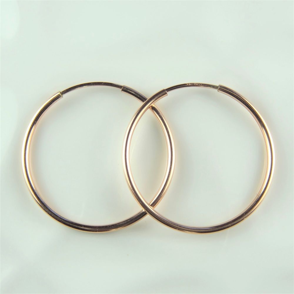 24mm 14k rose gold filled hoop earrings