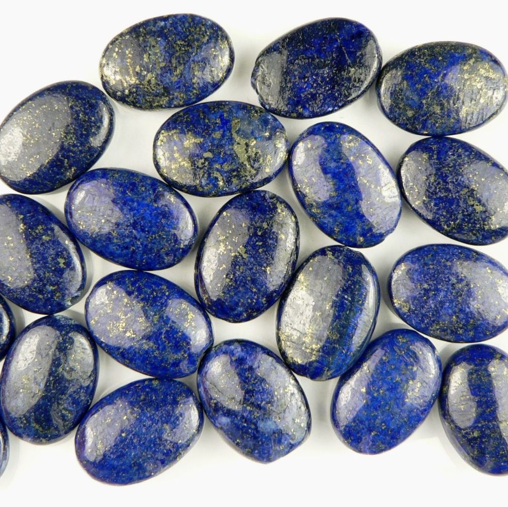 Sterling silver 13x18mm (+/-) oval Lapis Lazuli semi-precious stone pendant, with optional chain or leather cord, in a gift box