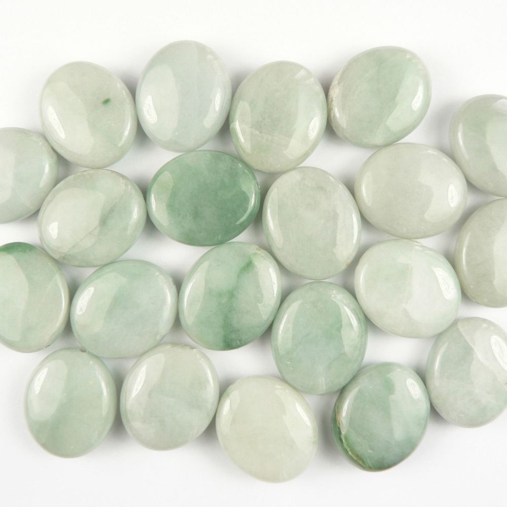 Sterling silver 15x18mm (+/-) oval Jade semi-precious stone pendant, with optional chain or leather cord, in a gift box