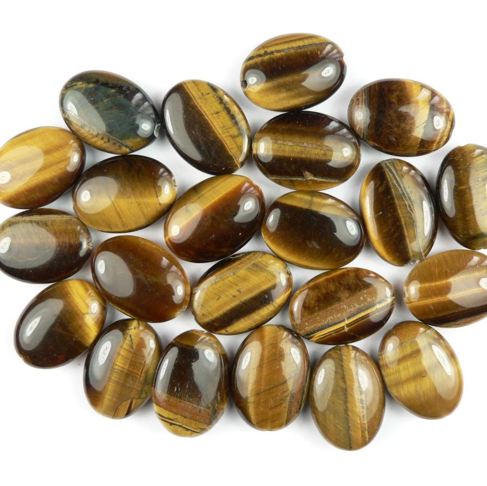 Sterling silver 13x18mm (+/-) oval Tigers Eye semi-precious stone pendant, with optional chain or leather cord, in a gift box