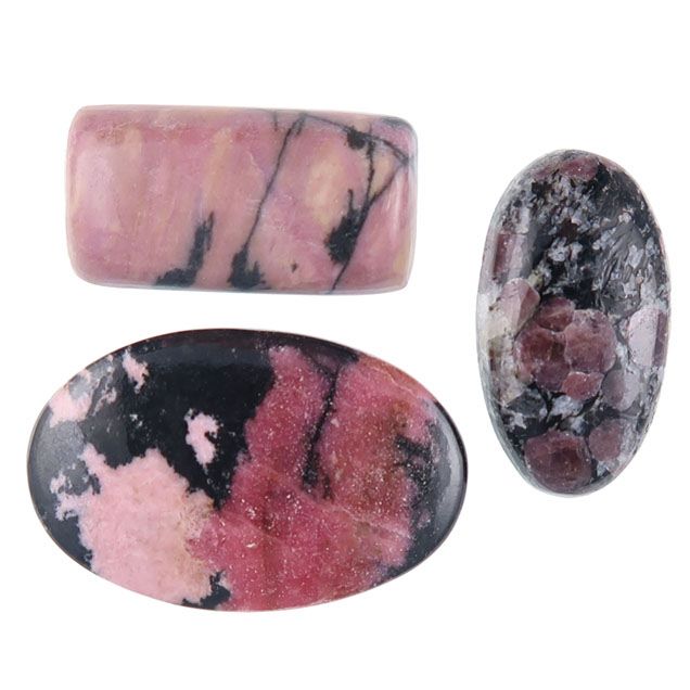 red and pink gemstones