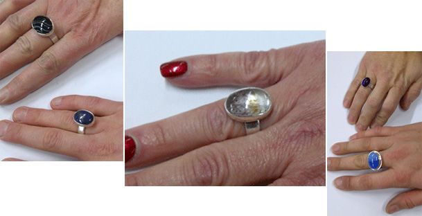 Stone set rings made on one day workshop