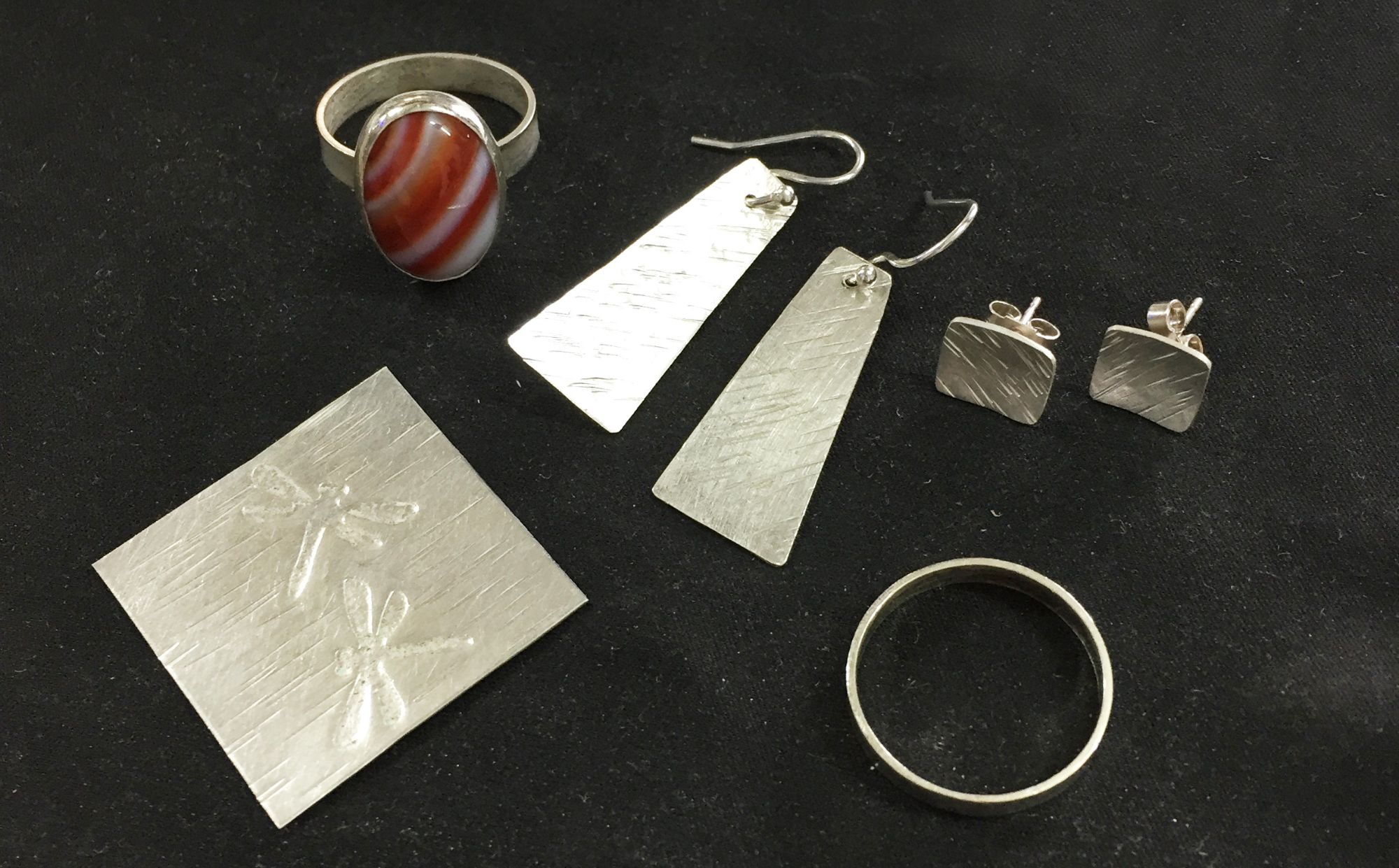 Beginners silver jewellery course projects
