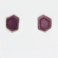Pink sapphire earrings