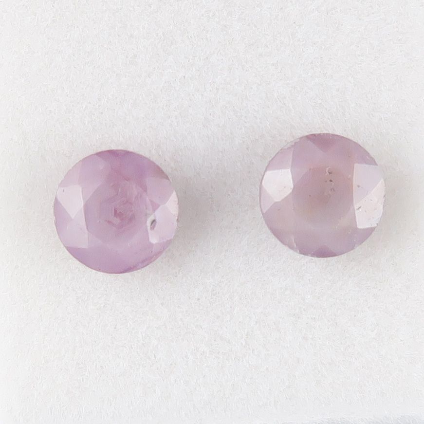 Sapphire facet round - pair