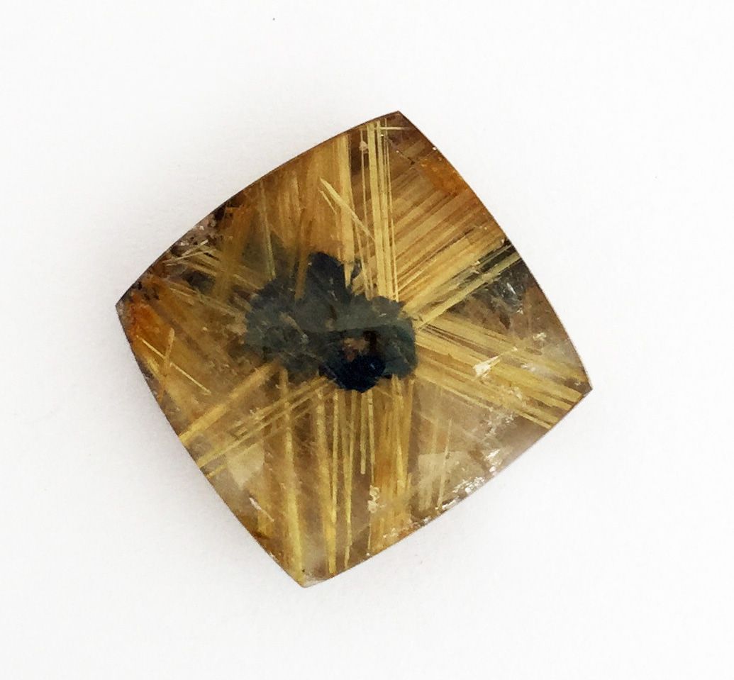 Rutilated quartz with rutiles in star formation