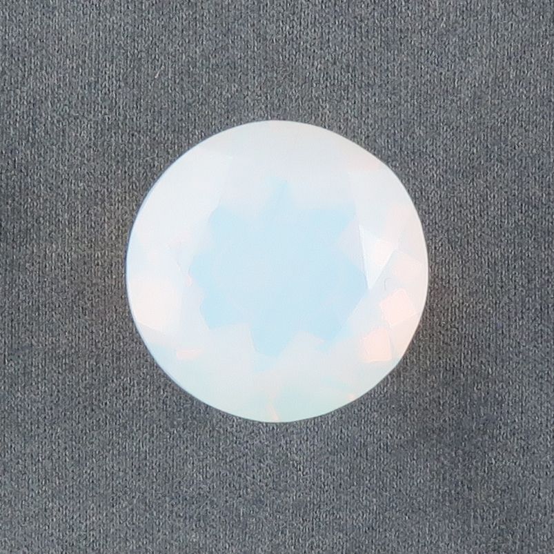 Opalite glass imitating opal gemstone