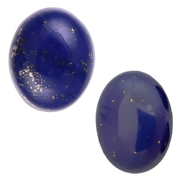 Natural and imitation lapis lazuli