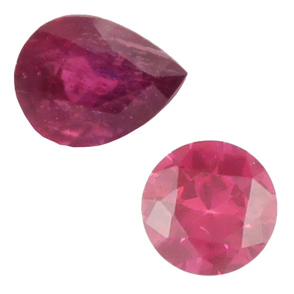 Natural and synthetic ruby
