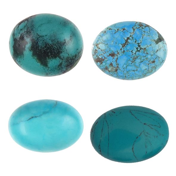 Natural and imitation turquoise