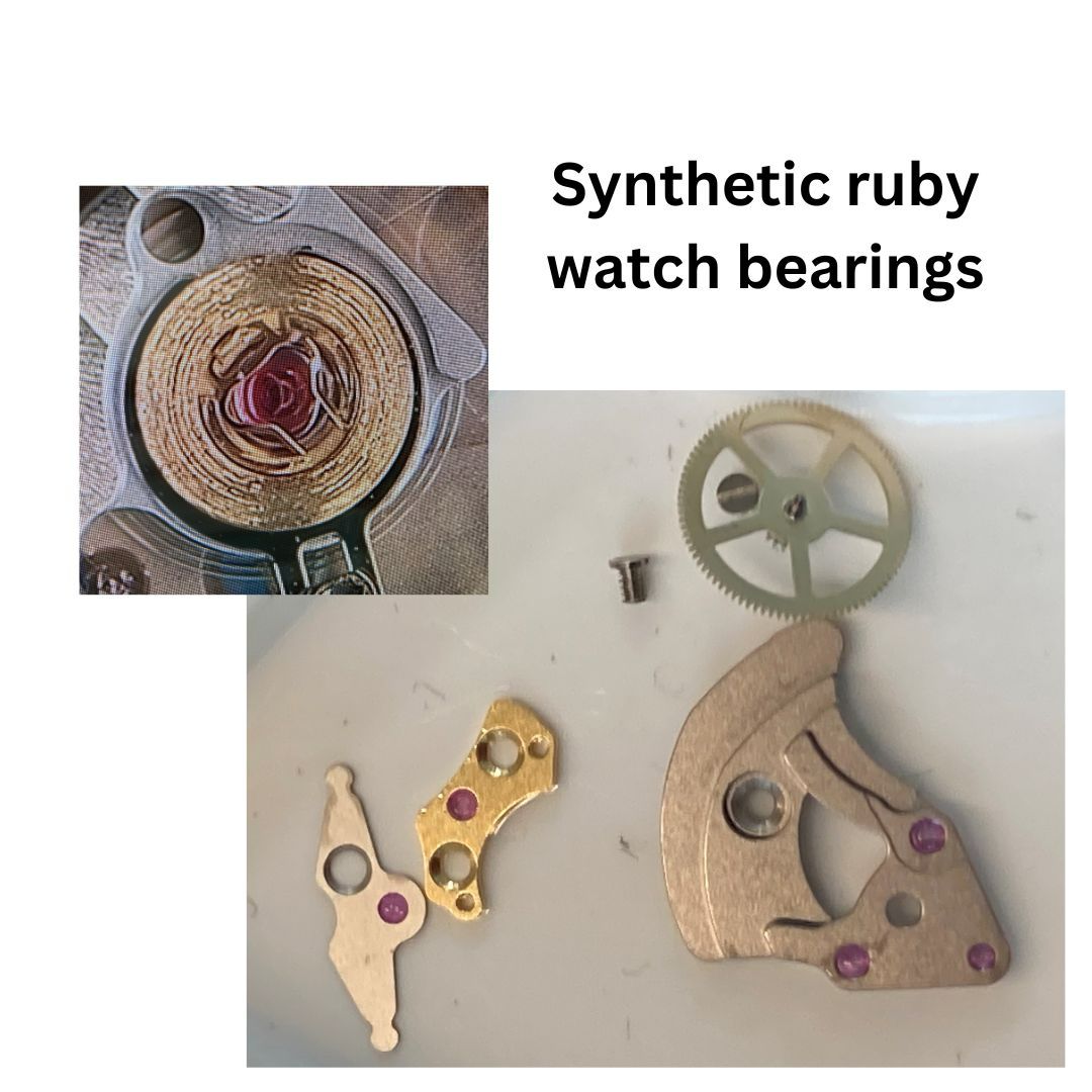 Synthetic ruby watch bearings