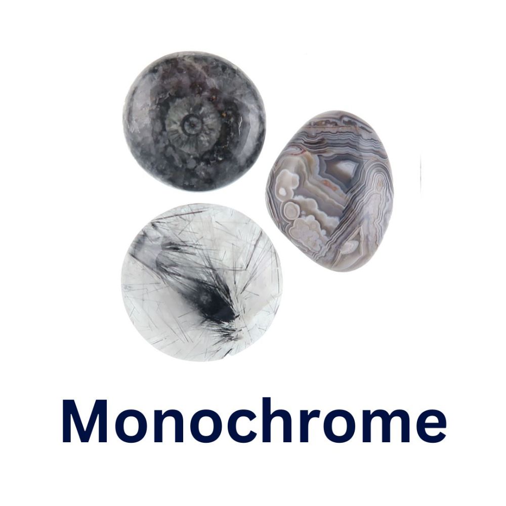 <!-- 007 -->monochrome gemstones