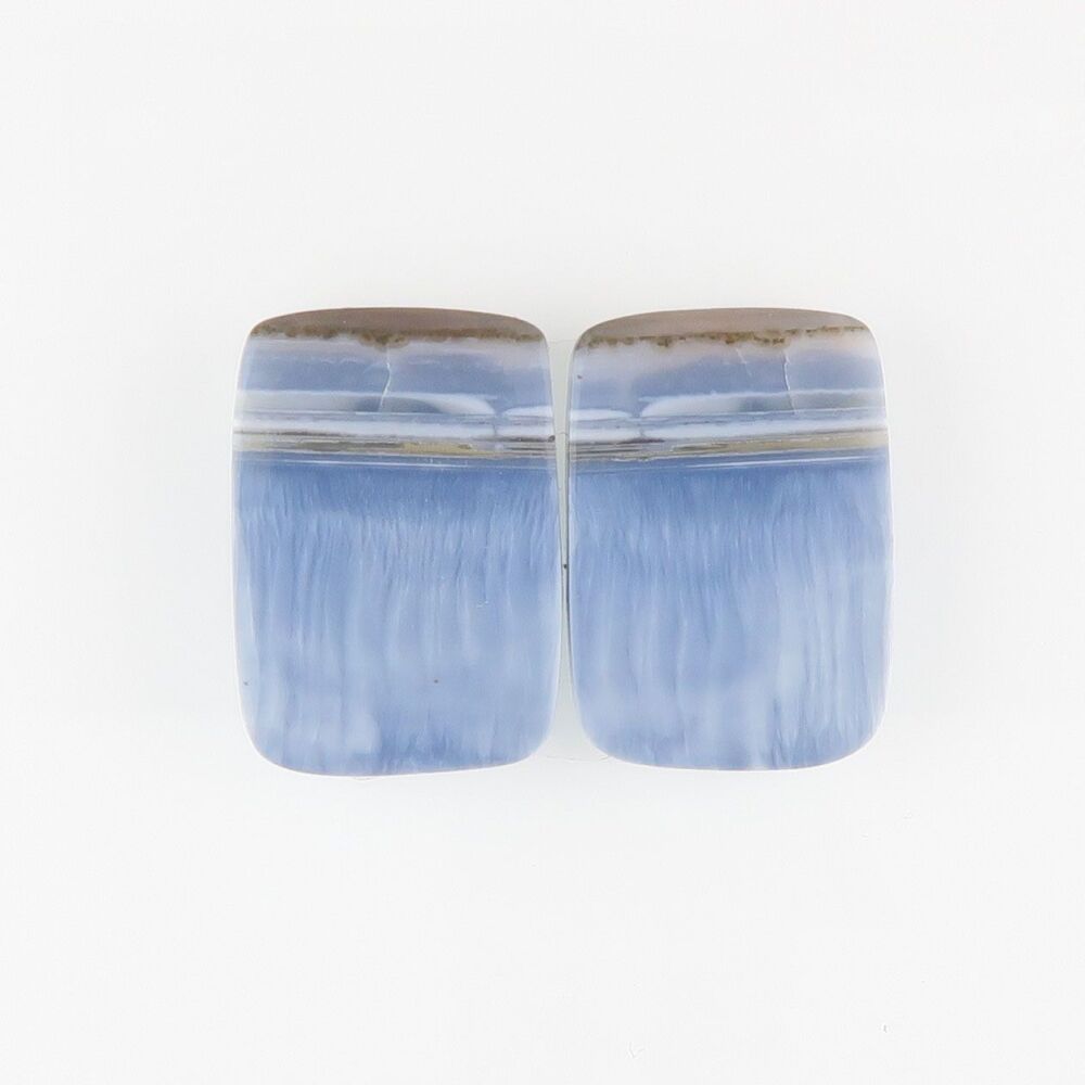 Blue opal - pair