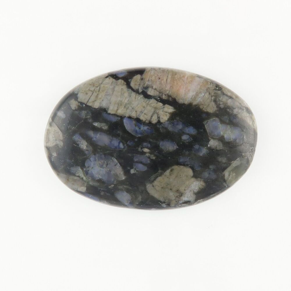 Rhyolite with blue quartz cabochon