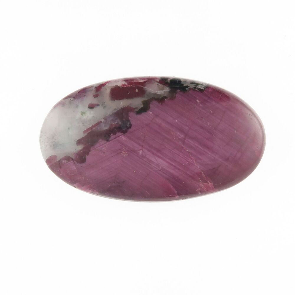 Ruby in zoisite cabochon