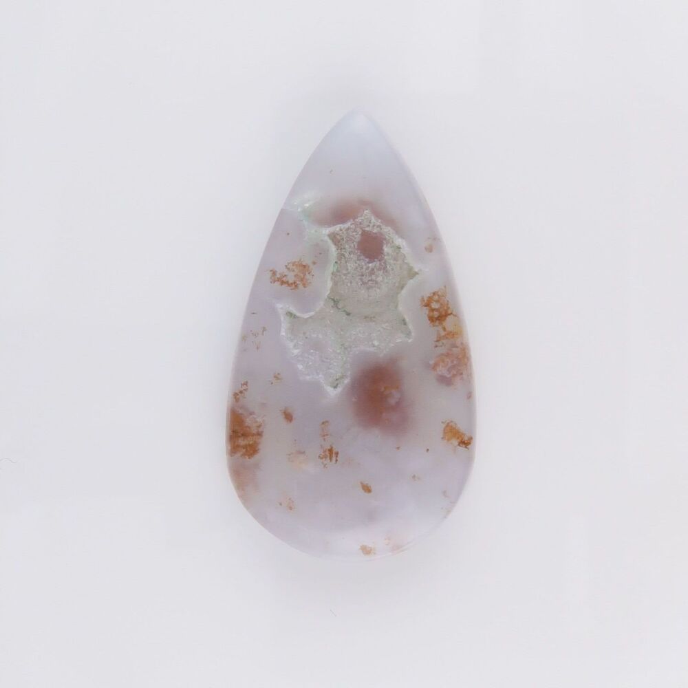 Lavender purple chalcedony with dendritic inclusions & druzy