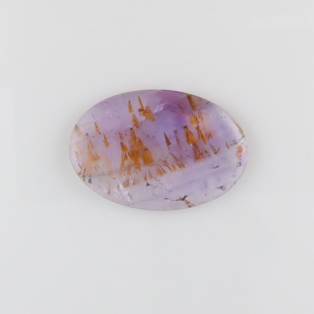 Amethyst cabochon with goethite inclusions