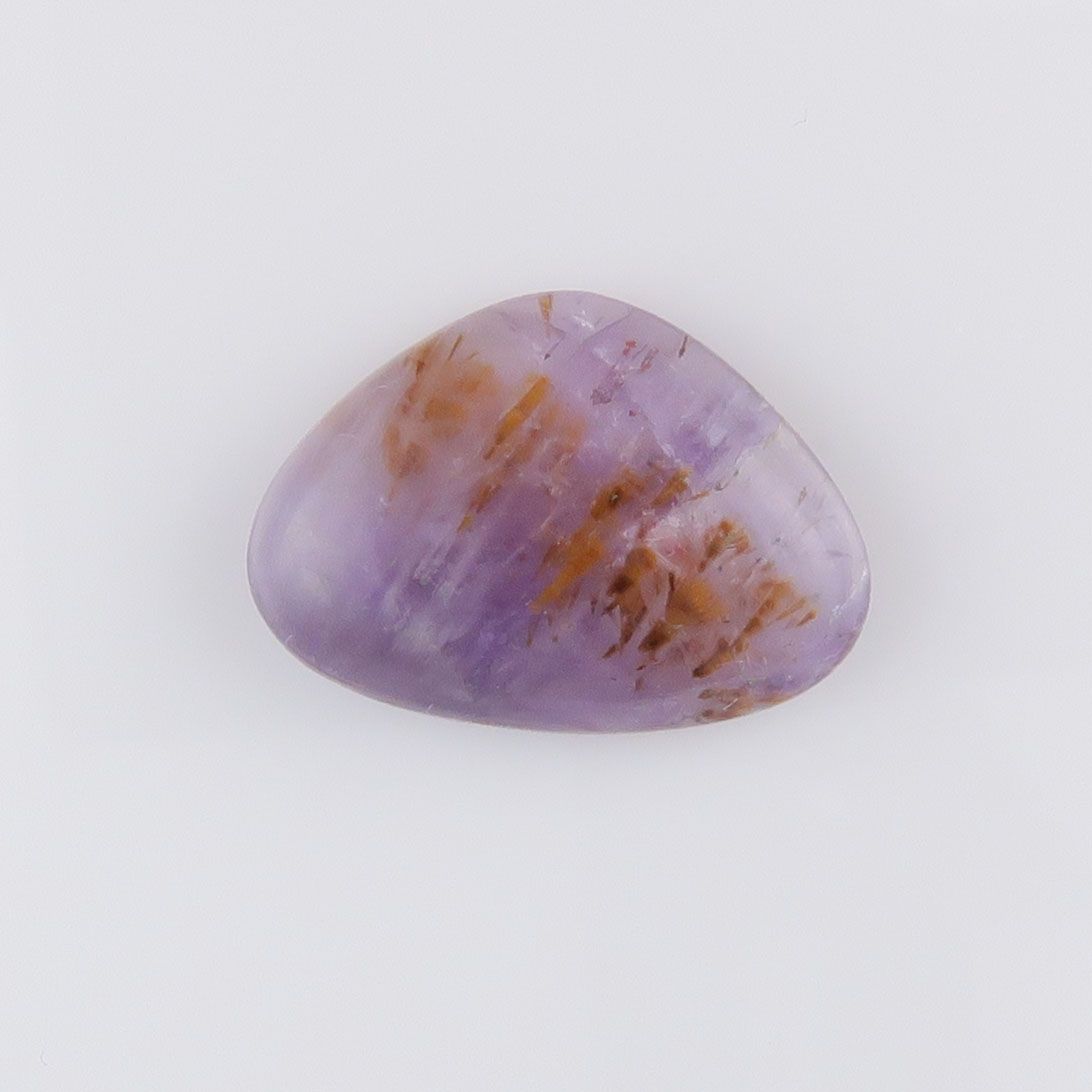 Amethyst cabochon with goethite inclusions