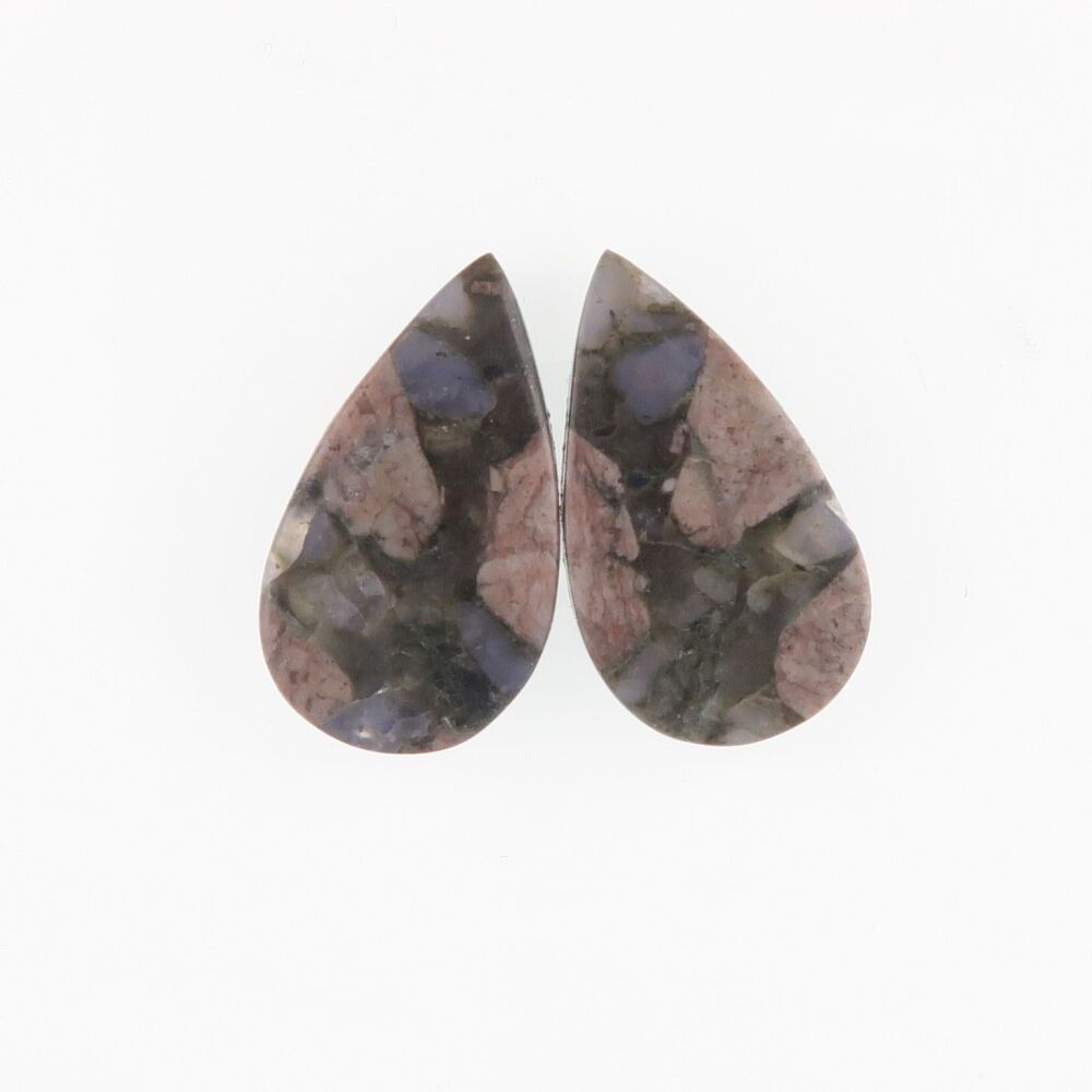 Rhyolite with blue quartz & pink feldspar pair