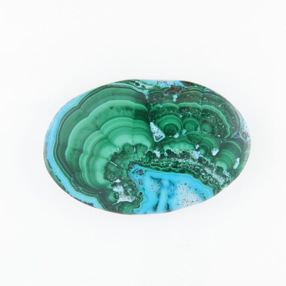 Malachite & chrysocolla cabochon