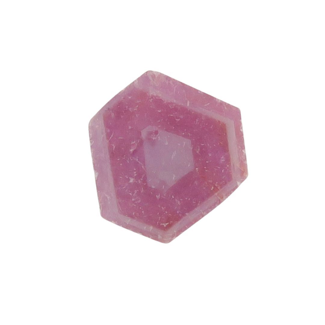 Pink sapphire with growth pattern