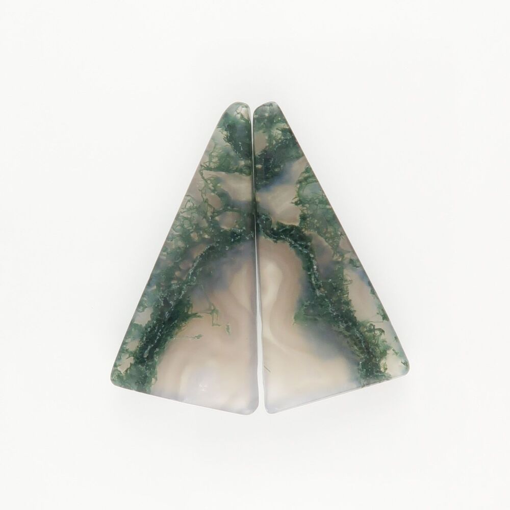Moss agate pair