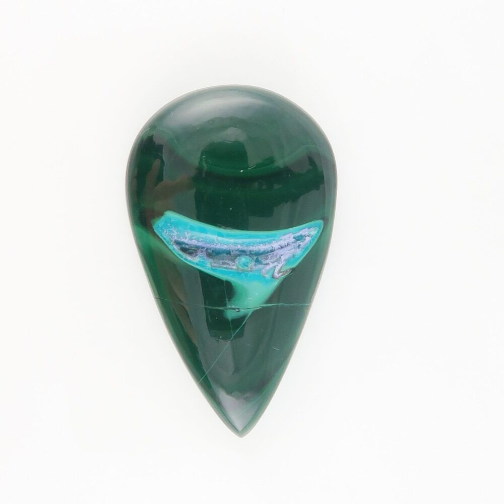 Malachite & chrysocolla cabochon - 2364