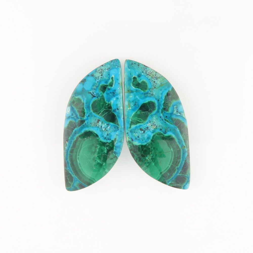Malachite & chrysocolla pair