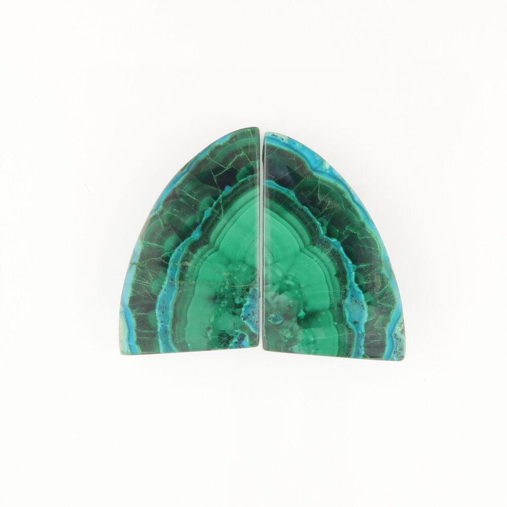 Malachite & chrysocolla pair - 2460