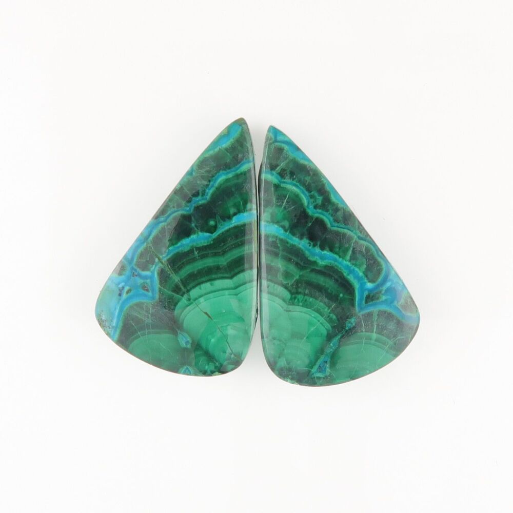 Malachite & chrysocolla pair