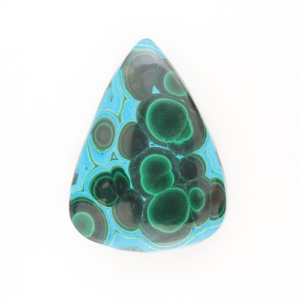 Malachite & chrysocolla cabochon