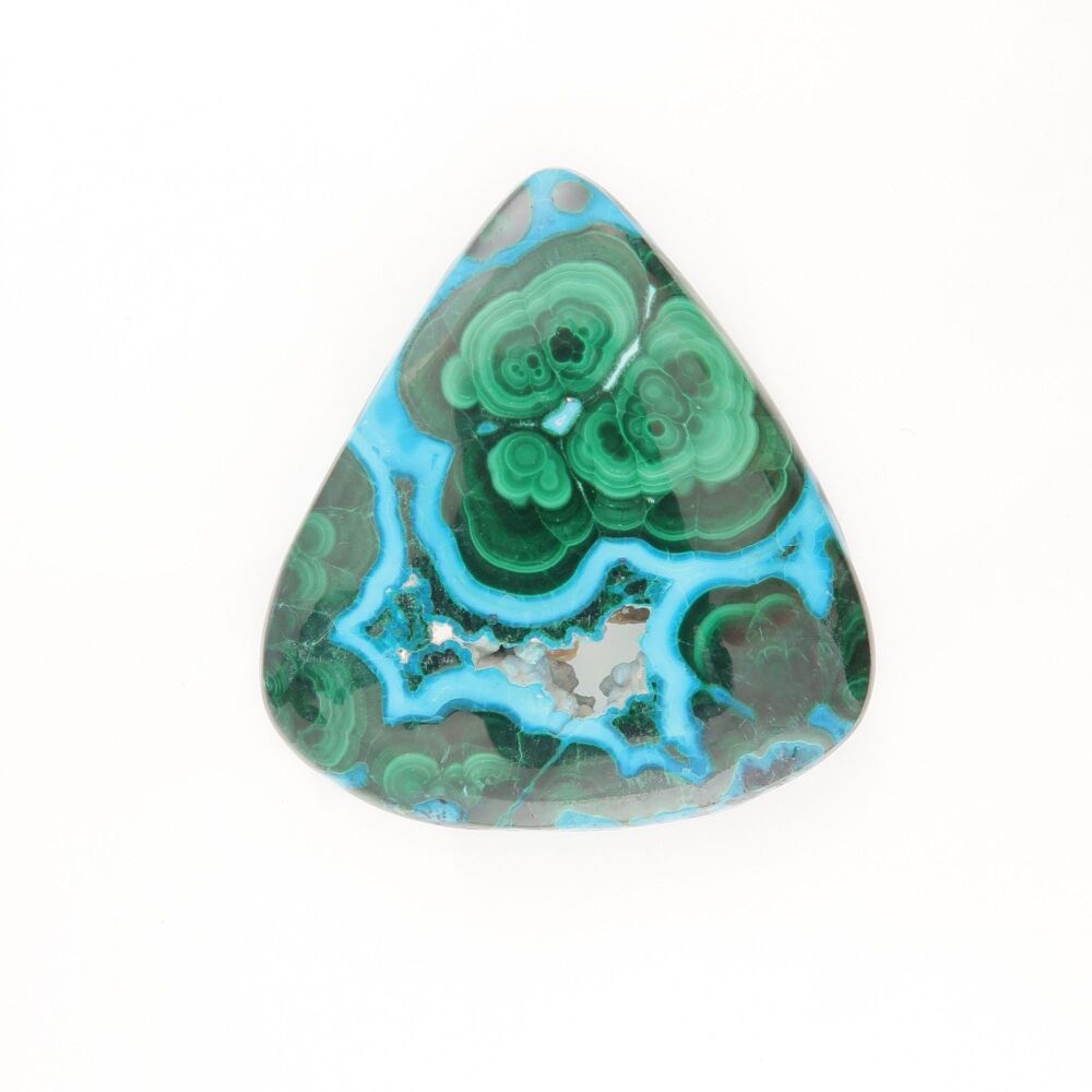 Malachite & chrysocolla cabochon - 2543