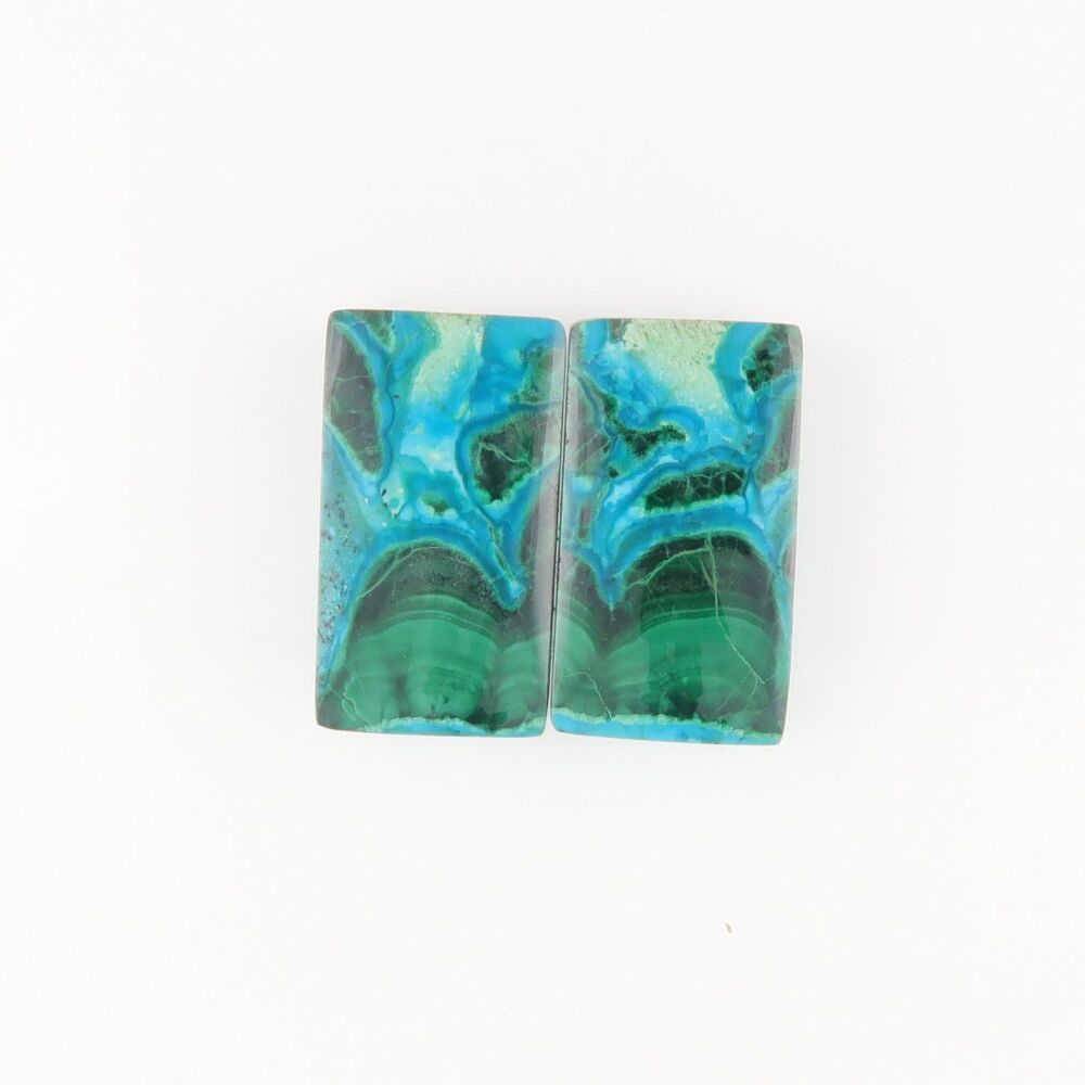 Malachite & chrysocolla pair