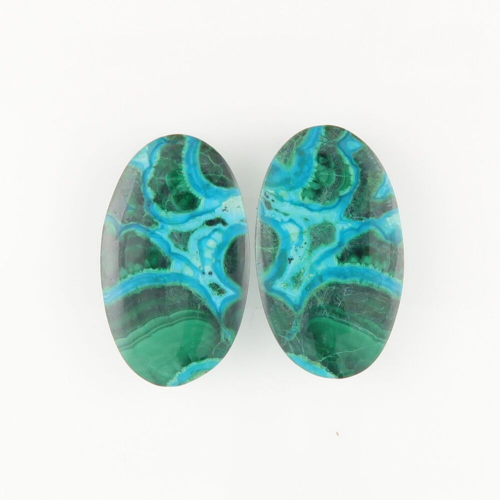 Malachite & chrysocolla pair