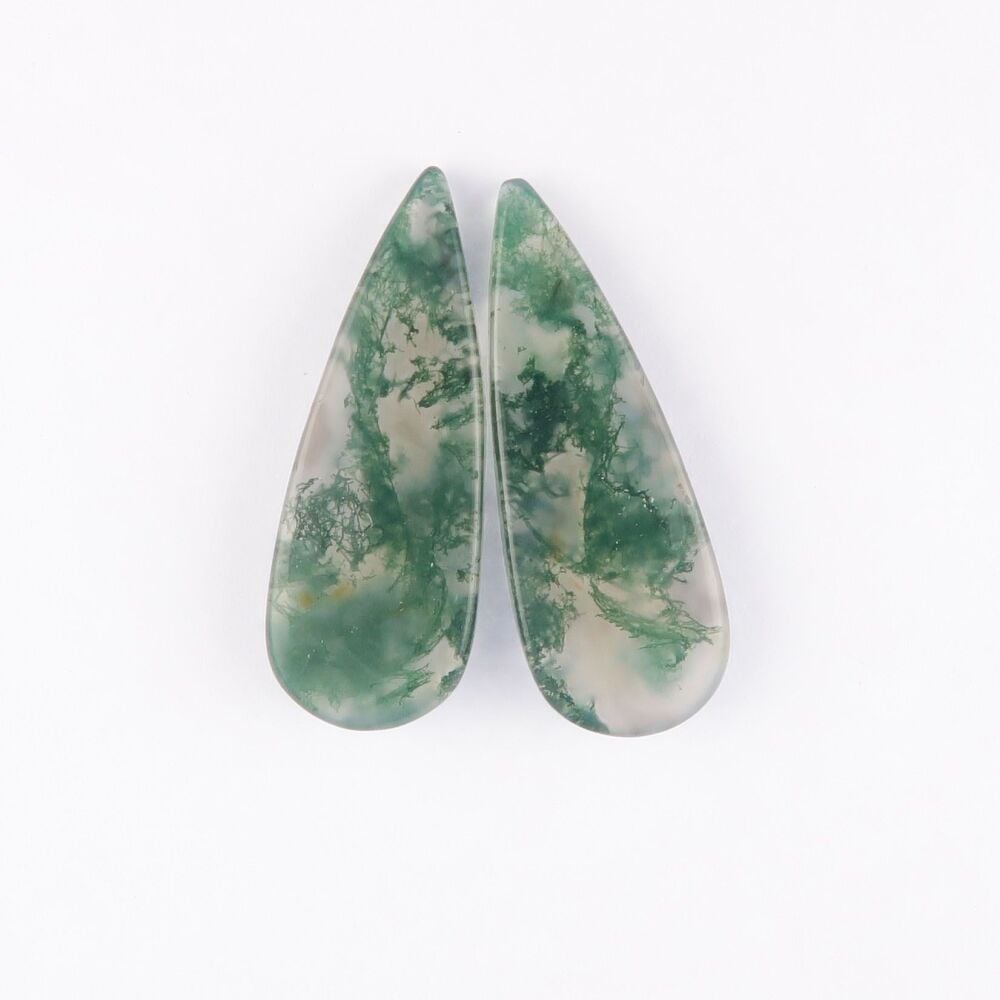 Moss agate pair