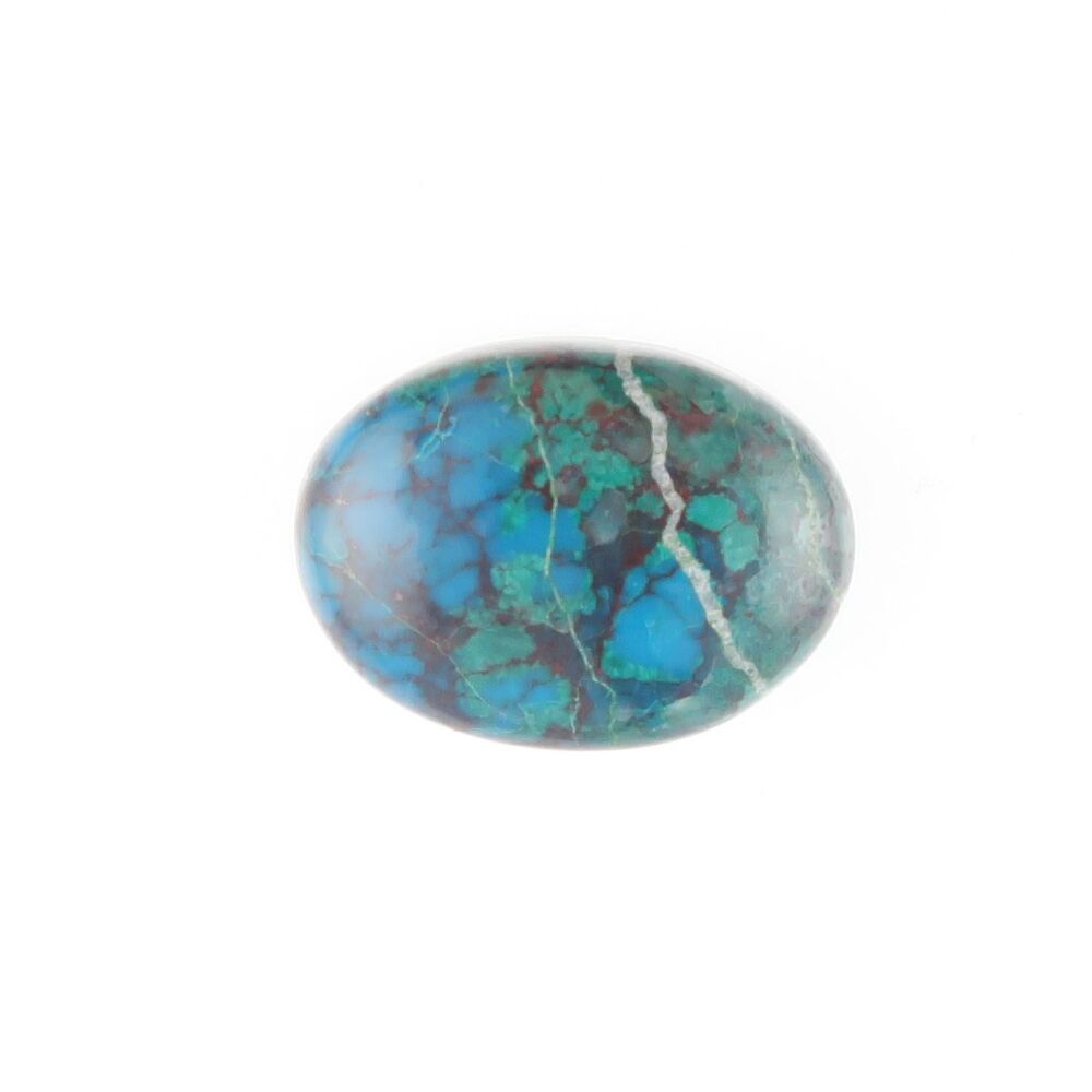 Parrot wing chrysocolla cabochon - 2797