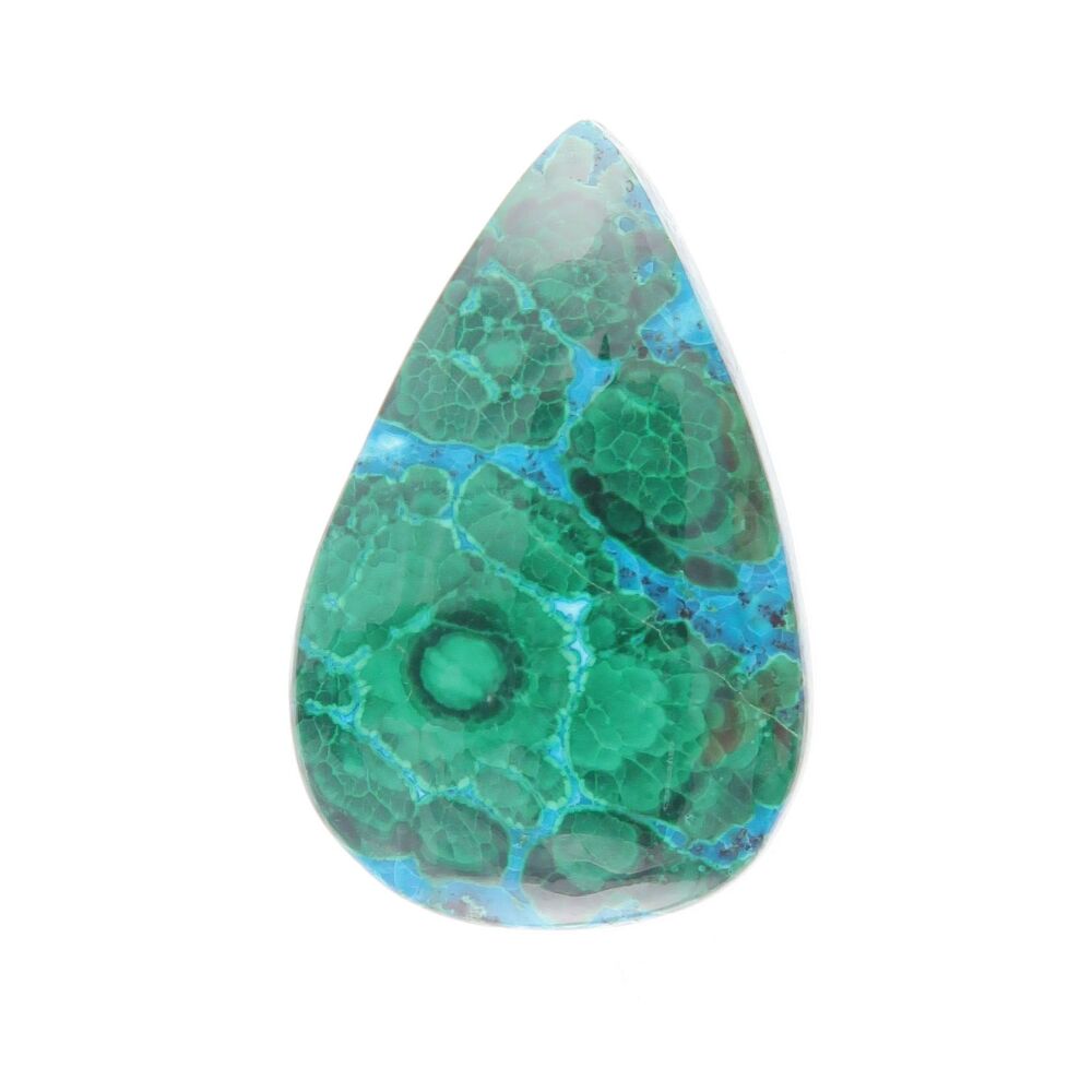 Malachite & chrysocolla cabochon