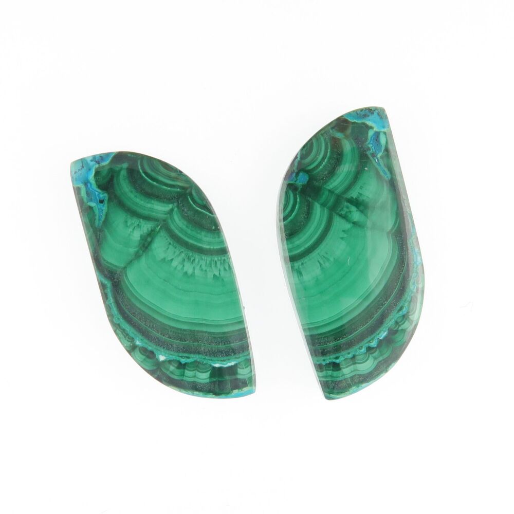 Malachite & chrysocolla pair - 2764
