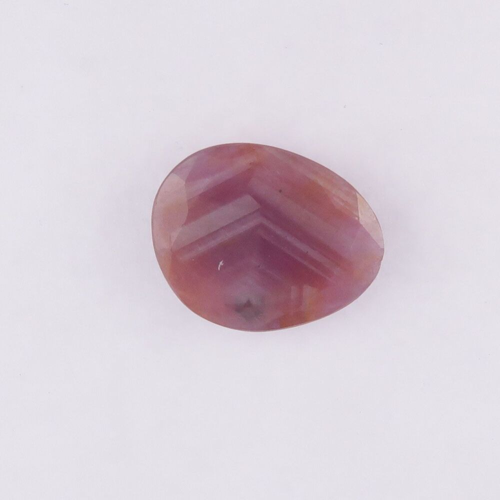 Sapphire shallow faceted pink/orange - 2877