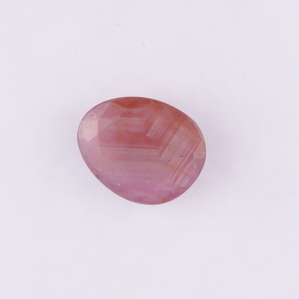 Sapphire shallow faceted pink/orange - 2881