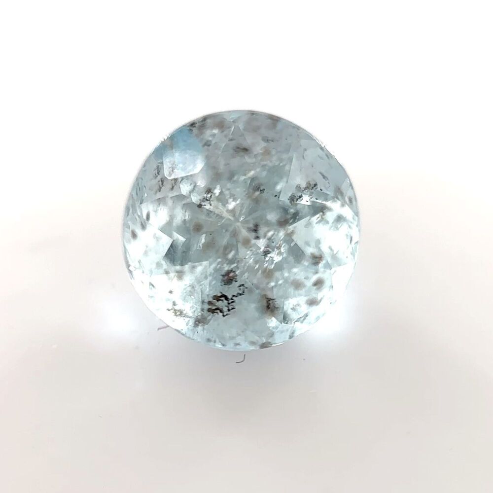 Aquamarine with hematite sheen