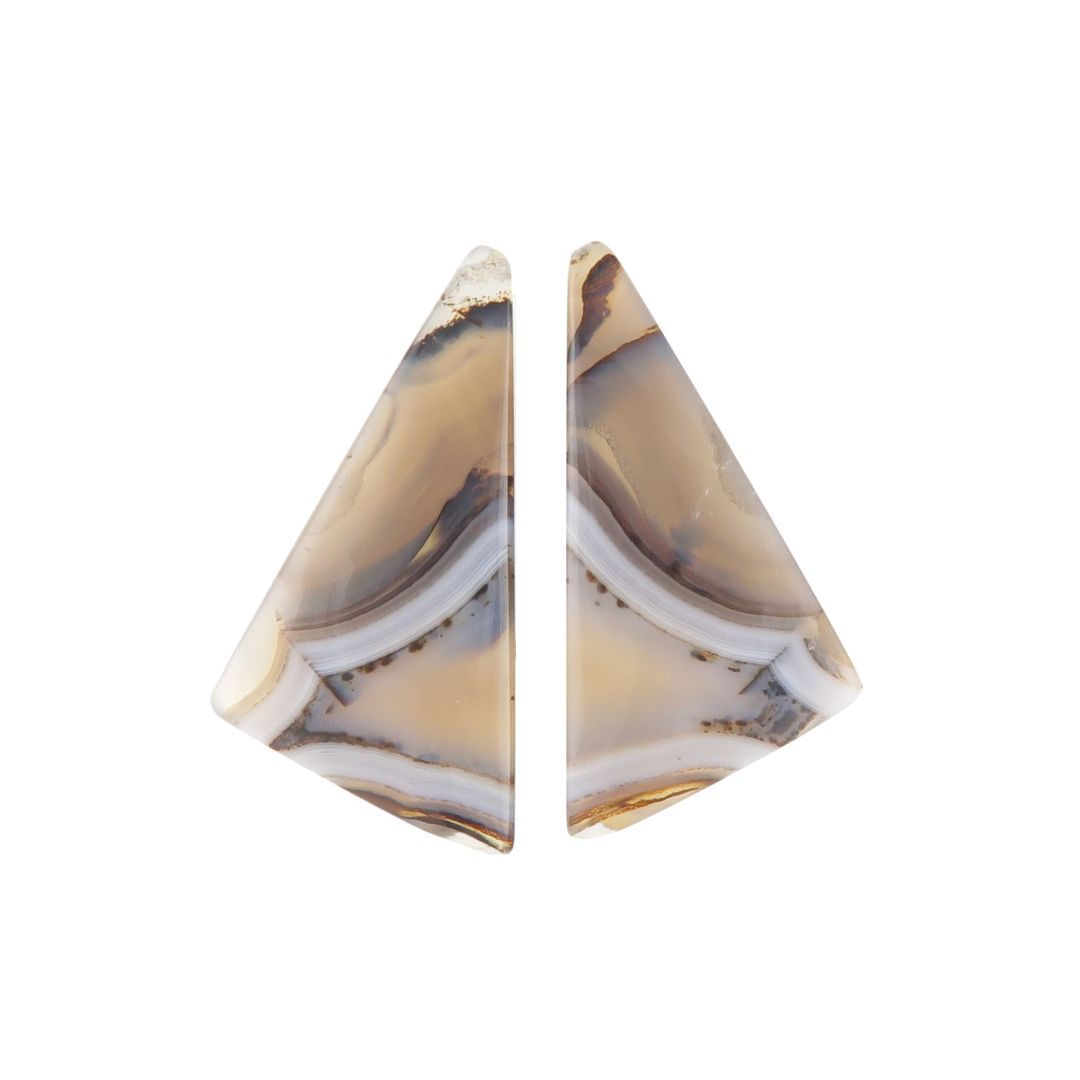 Banded agate pair - 2814