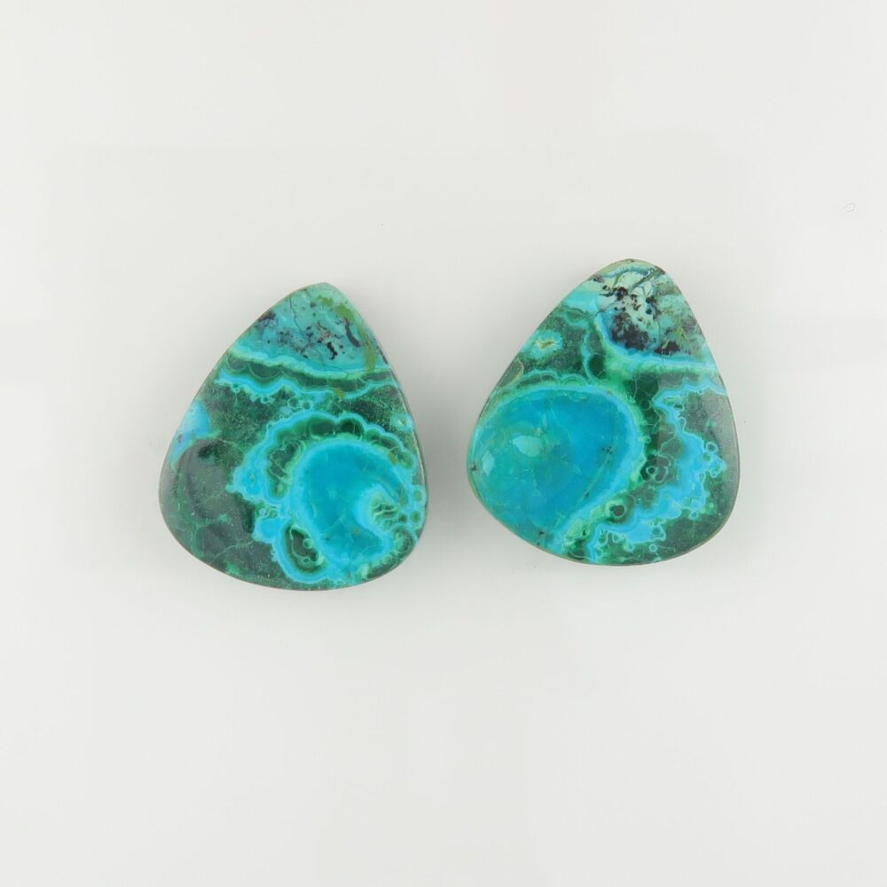Malachite & chrysocolla pair - 3220