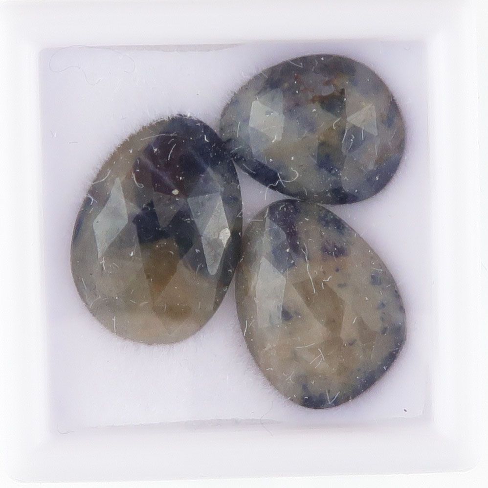Sapphire facet top cabochons - 3414