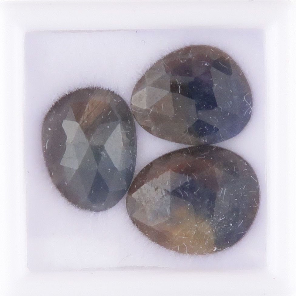 Sapphire facet top cabochons - 3416