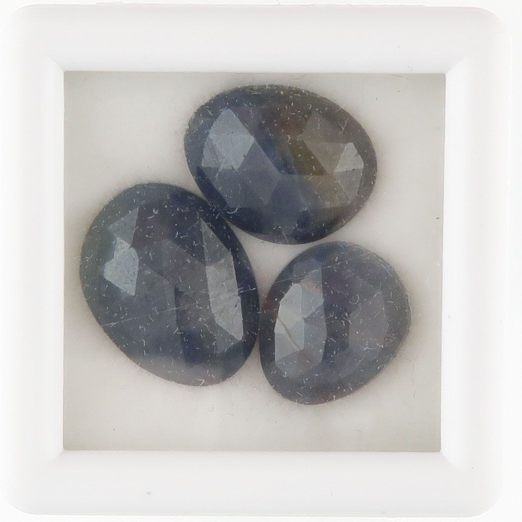 Sapphire facet top cabochons - 3469