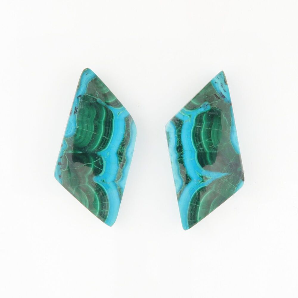 Malachite & chrysocolla pair - 3582