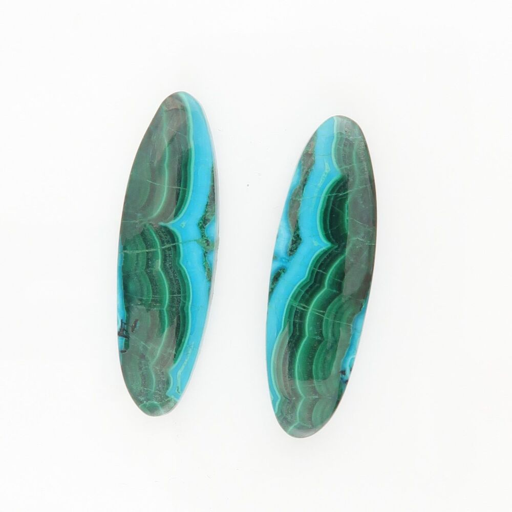 Malachite & chrysocolla pair - 3581